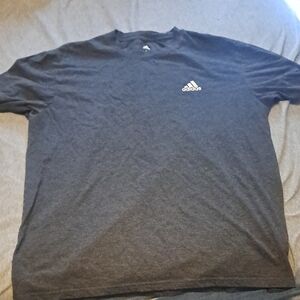 adidas Men's Charcoal Heather Logo Short Sleeve Tee
